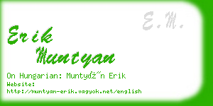 erik muntyan business card